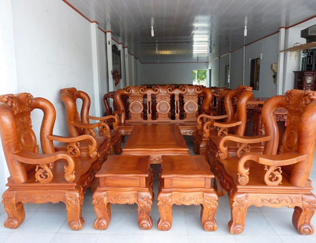 Bộ bàn ghế gỗ 001