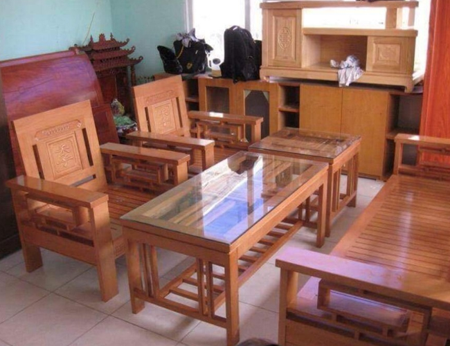 Bộ bàn ghế gỗ 005