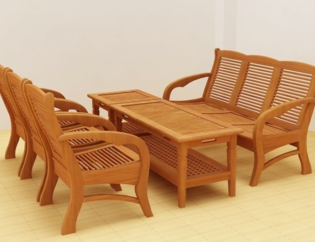 Bộ bàn ghế gỗ 006
